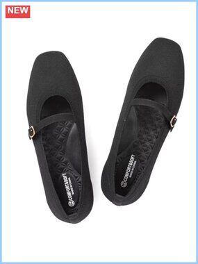 Women's Mary Jane Flats Slip On Square Toe Washable Knit Shoes
